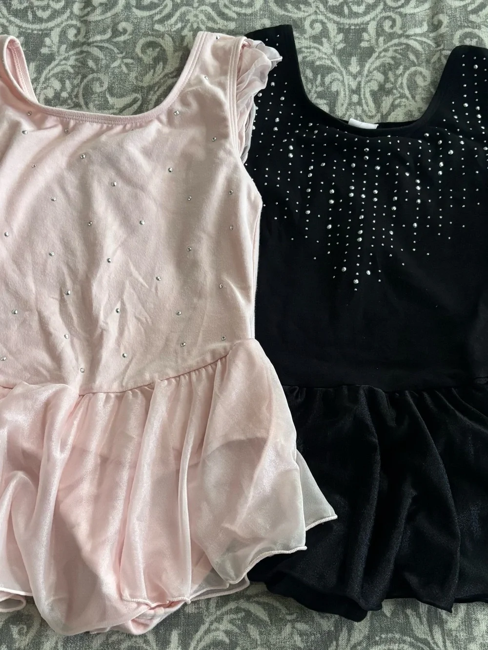 More Than Magic Pink and Black Sparkle Dance Leotard Duo